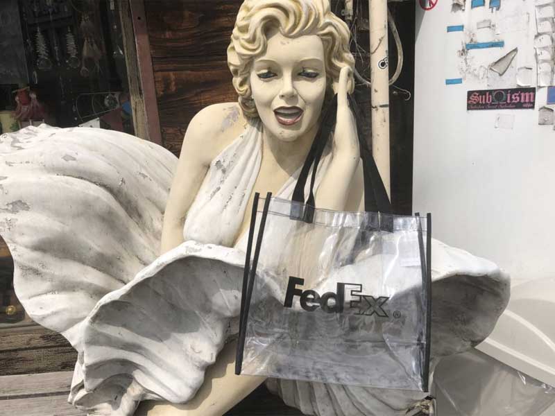 FedEx CLEAR BAG、COIN POUCH、フェデックス クリアトートバッグ、コインポーチ