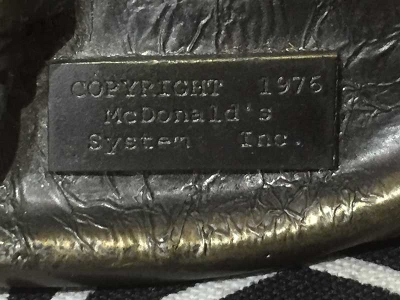 Vintage Used 1975's McDonald's Big Mac Buckle 1975�N�� �}�N�h�i���h�̃r�b�N�}�b�N�̃o�b�N��