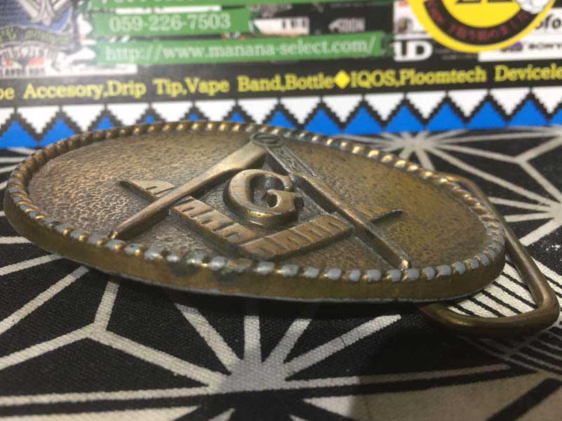 Vintage Freemason Buckle �r���e�[�W �t���[���[�\�� �o�b�N��