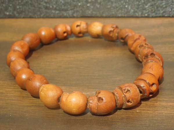 �V�i Wood Skull Bracelet �ؐ���L�T�C�Y�̃X�J���r�[�Y���g�p�����X�J���u���X���b�g L�T�C�Y