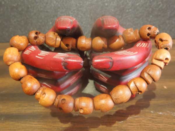 �V�i Wood Skull Bracelet �ؐ���L�T�C�Y�̃X�J���r�[�Y���g�p�����X�J���u���X���b�g L�T�C�Y