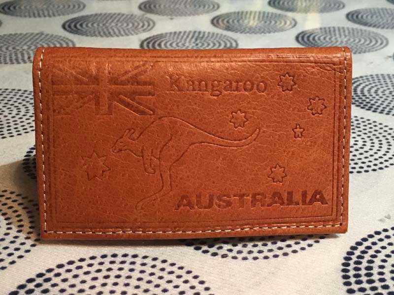 Australia Kangaroo Leather Key Holder �I�[�X�g�����A�� �J���K���[�v�̏��K����t���L�[�z���_�[