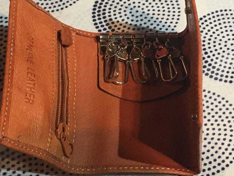 Australia Kangaroo Leather Key Holder �I�[�X�g�����A�� �J���K���[�v�̏��K����t���L�[�z���_�[