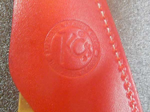 KC's Leather Craft 栃木レザー×真鍮製のShoe Horn Key Holder、靴ベラ キーホルダー Red