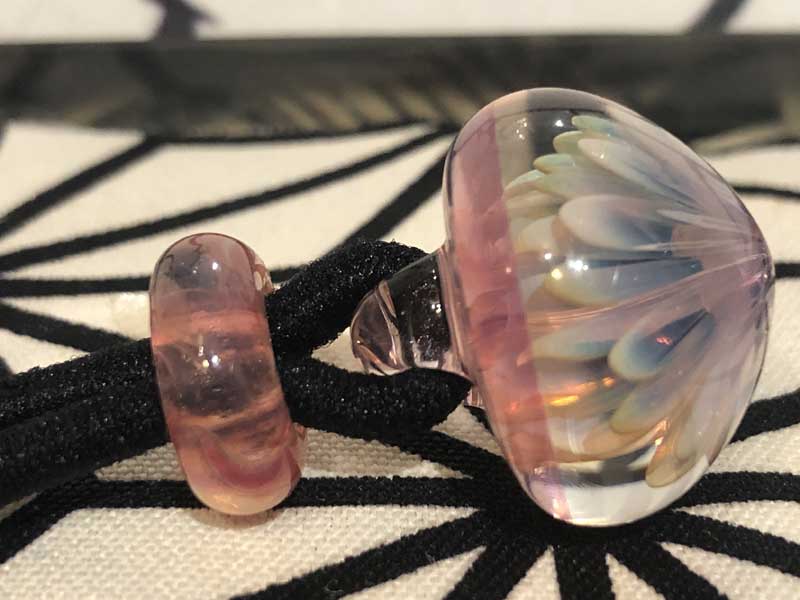 ���e�� �}�z�I �t�@�i �w�A�S�� O-514 Pyrex Glass ���g�p�����A�[�g�K���X�̃A�N�Z�T���[