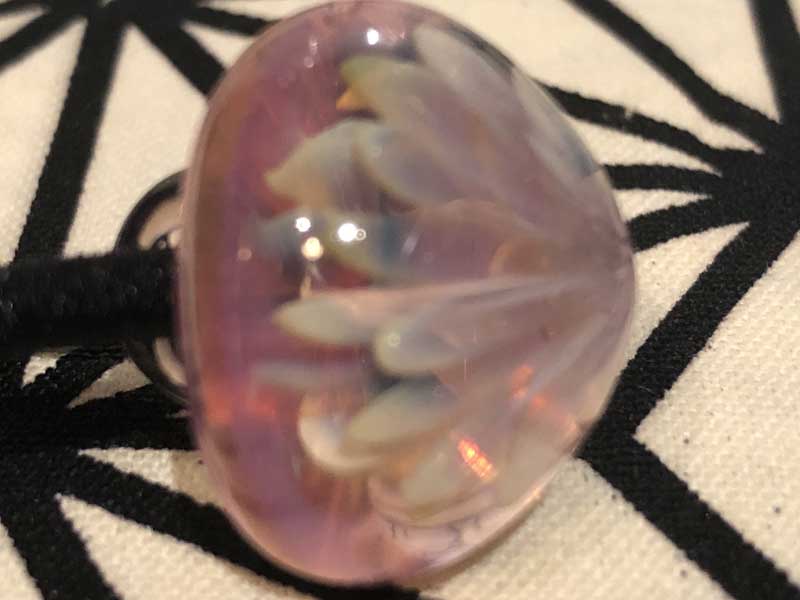 ���e�� �}�z�I �t�@�i �w�A�S�� O-514 Pyrex Glass ���g�p�����A�[�g�K���X�̃A�N�Z�T���[