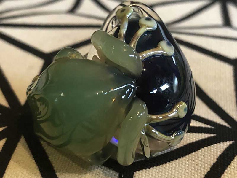 ���e�� �}�z�I Frog �^ x�I�p�[��x �t�@�i �y���_���g N-2767�R�t�� Pyrex Glass ���g�p�����l�b�N���X