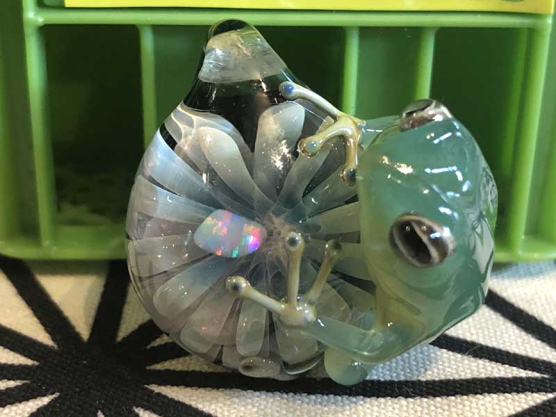 ���e�� �}�z�I Frog �^ x�I�p�[��x �t�@�i �y���_���g N-2767�R�t�� Pyrex Glass ���g�p�����l�b�N���X