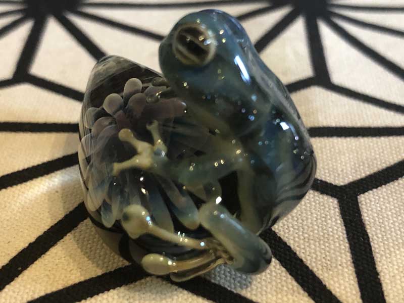 ���e�� �}�z�I Frog �^ x �t�@�i �y���_���g N-2959 �R�t�� Pyrex Glass �g�p�̃A�[�g�K���X�̃l�b�N���X