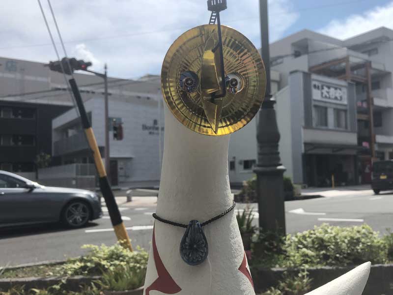 ���e�� �}�z�I �t�@�i �y���_���g N-3065 �R�t�� Pyrex Glass ���g�p�����A�[�g�K���X�̃l�b�N���X