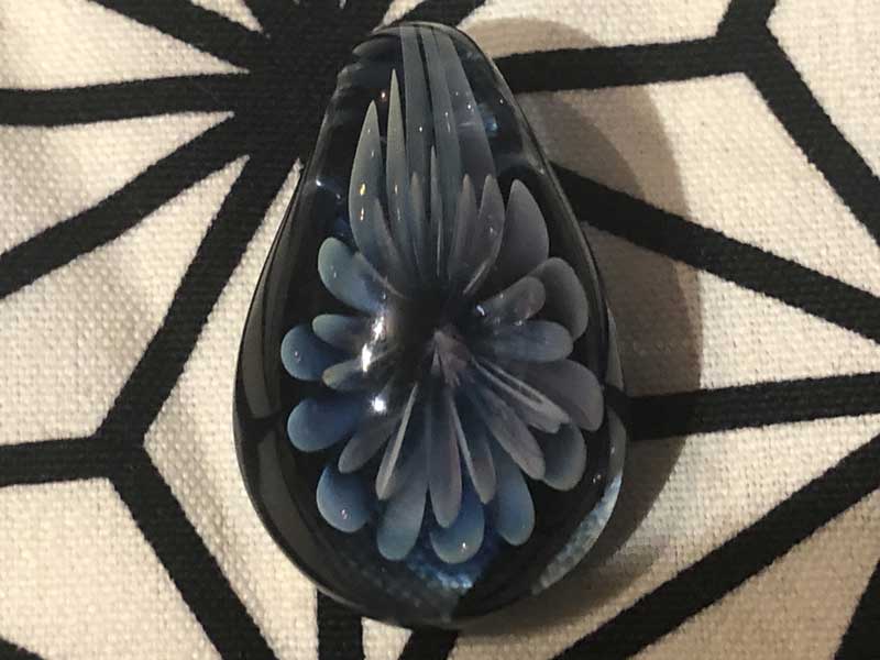 ���e�� �}�z�I �t�@�i �y���_���g N-3065 �R�t�� Pyrex Glass ���g�p�����A�[�g�K���X�̃l�b�N���X