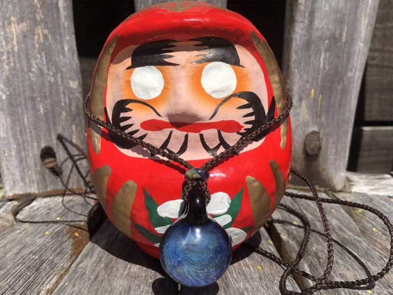 ���e�� �}�z�I Cosmo �F�� �y���_���g N-1127 �R�t�� Pyrex Glass ���g�p�����A�[�g�K���X�̃l�b�N���X