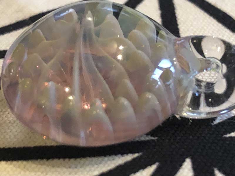 ���e�� �}�z�I Buds�A�o�b�Y �y���_���g N-2365 �R�t�� Pyrex Glass ���g�p�����A�[�g�K���X�̃l�b�N���X