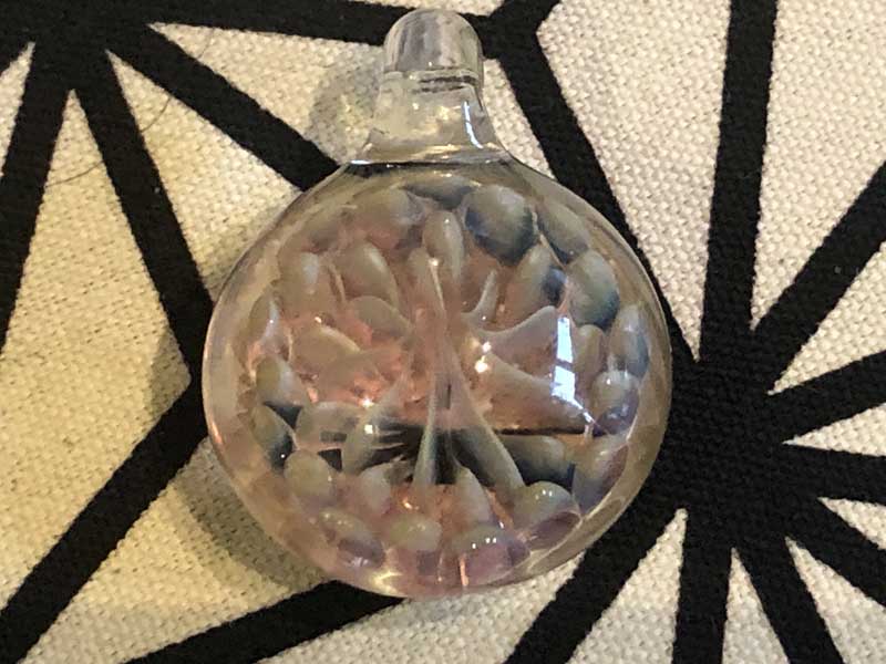 ���e�� �}�z�I Buds�A�o�b�Y �y���_���g N-2365 �R�t�� Pyrex Glass ���g�p�����A�[�g�K���X�̃l�b�N���X