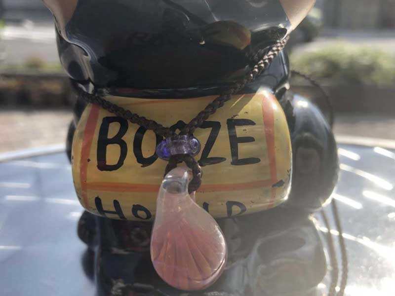 ���e�� �}�z�I �t�@�i �y���_���g N-2483 �R�t�� Pyrex Glass ���g�p�����A�[�g�K���X�̃l�b�N���X