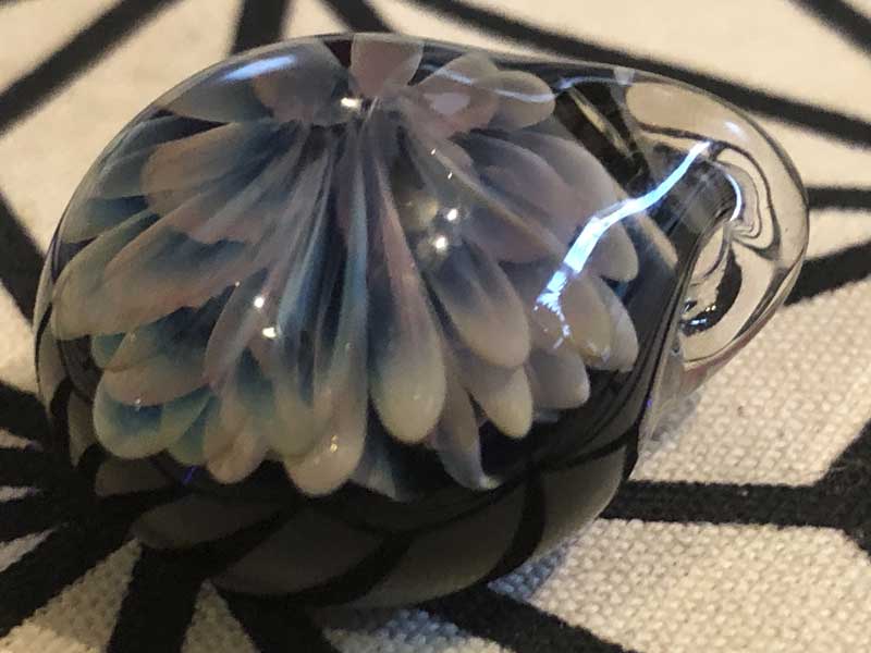 ���e�� �}�z�I �t�@�i �y���_���g N-2874 �R�t�� Pyrex Glass ���g�p�����A�[�g�K���X�̃l�b�N���X