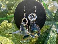 ���e�� �L�m�R�A�}�b�V�����[�� �s�A�X O-537 Pyrex Glass & silver ���g�p�����A�[�g�K���X�̃s�A�X