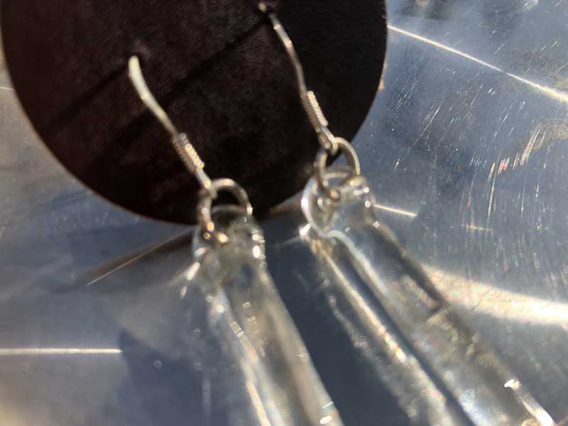 麻覇王 マホオ スティックピアス O-337 Pyrex Glass を使用したアートガラスのアクセサリー