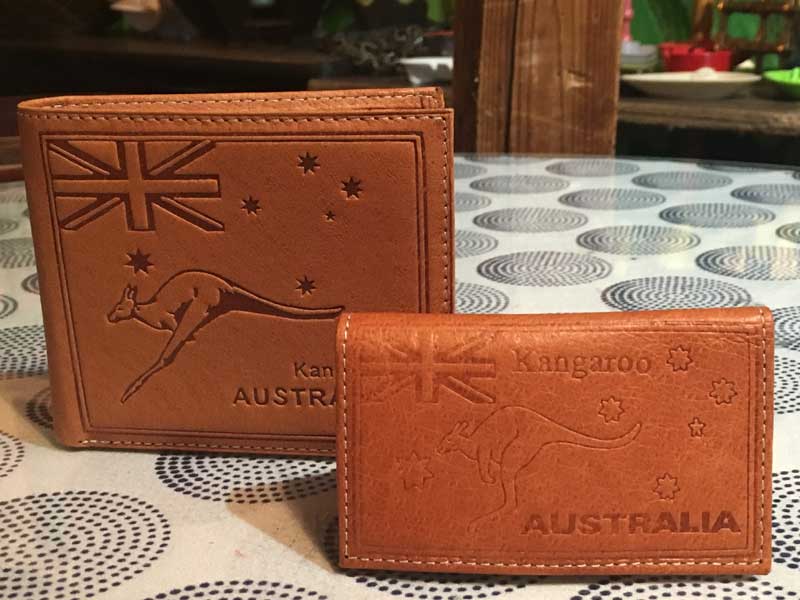 Australia Kangaroo Leather Key Holder �I�[�X�g�����A�� �J���K���[�v�̏��K����t���L�[�z���_�[