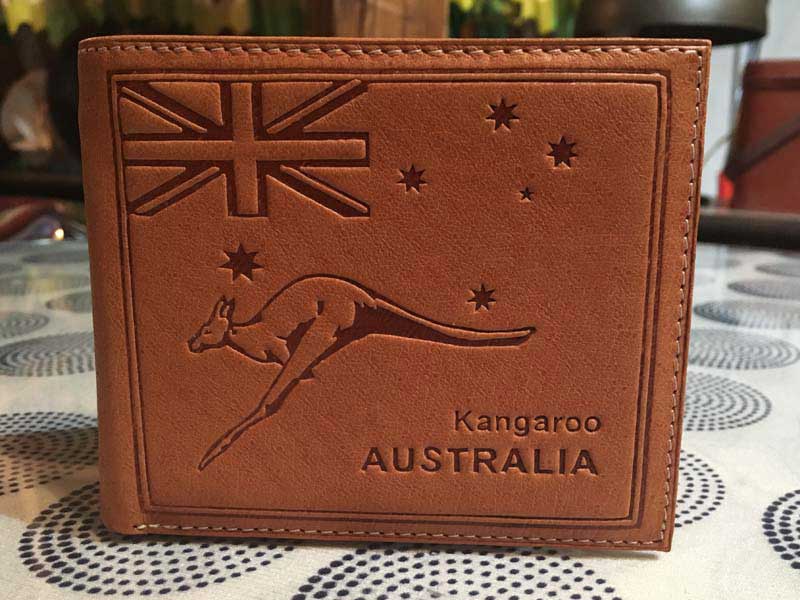 Australia Kangaroo Leather Wallet �I�[�X�g�����A�� �J���K���[�v�̊v���z