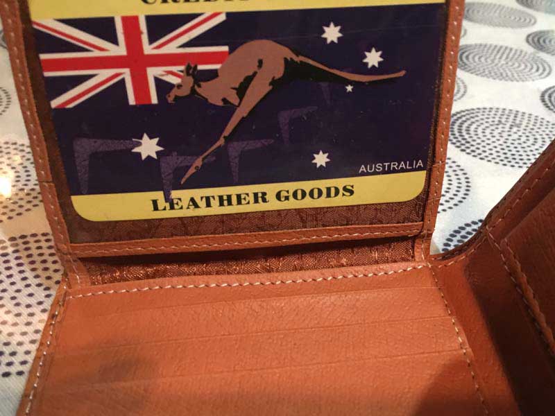 Australia Kangaroo Leather Wallet �I�[�X�g�����A�� �J���K���[�v�̊v���z