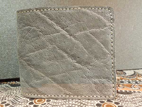KC's Leather Craft /象革の二つ折りの財布