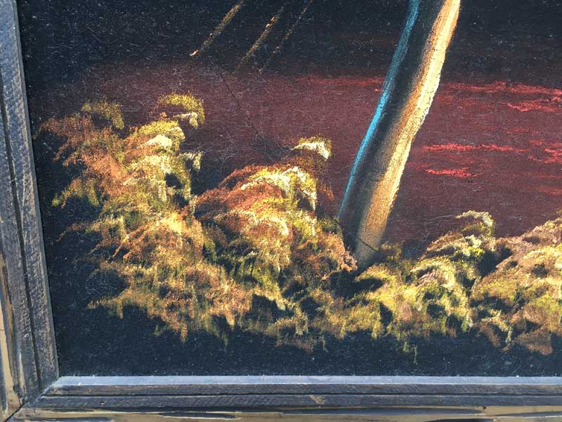 Vintage Air Brush Art �r���e�[�W�@�����[�W�T�C�Y �쉈���̑D�ƃW�����O���̃G�A�u���V�A�[�g