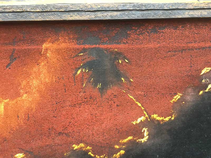 Vintage Air Brush Art �r���e�[�W�@�����[�W�T�C�Y �쉈���̑D�ƃW�����O���̃G�A�u���V�A�[�g