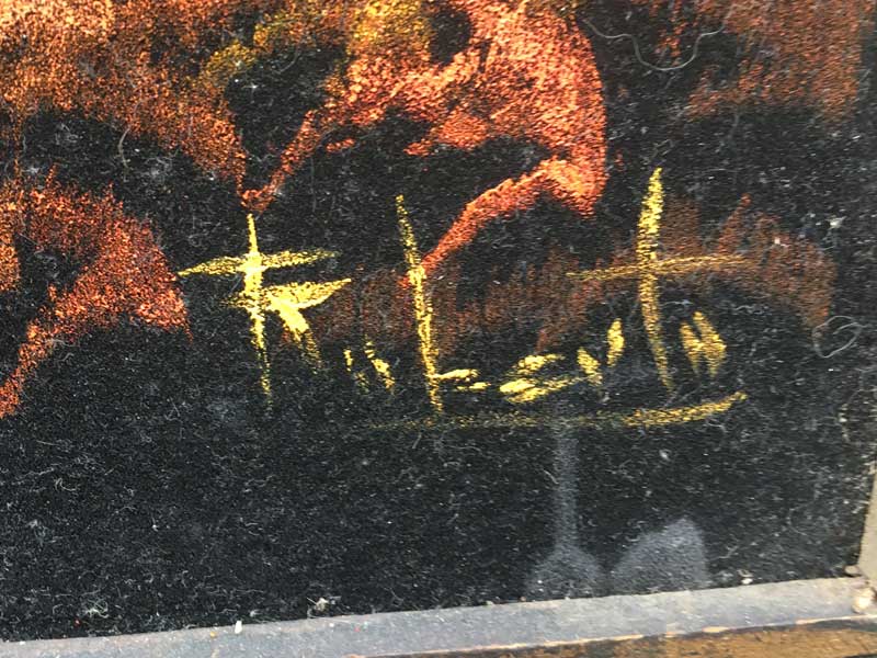 Vintage Air Brush Art �r���e�[�W�@�����[�W�T�C�Y �쉈���̑D�ƃW�����O���̃G�A�u���V�A�[�g