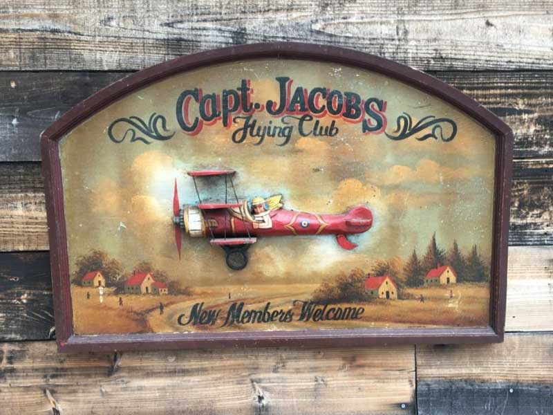 Capt.JACOBS Flying Club ���̓I�Ȕ�s�@�̖ؐ��̃E�H�[���f�R�A�s���X�g���C�v