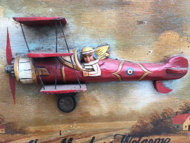 Capt.JACOBS Flying Club ���̓I�Ȕ�s�@�̖ؐ��̃E�H�[���f�R�A�s���X�g���C�v