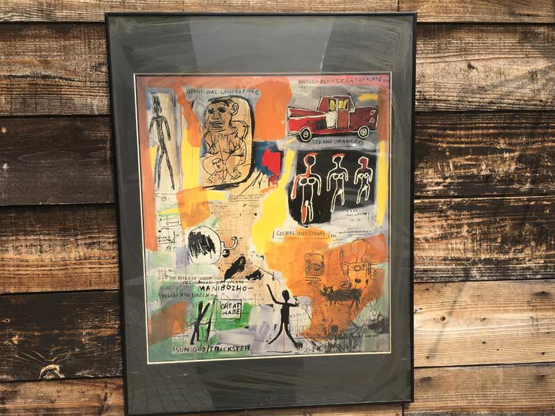 Basquiat Pop Art /�o�X�L�A �|�b�v�A�[�g �|�X�^�[ �z���}�b�g�����@�X�`�[�����t���[���t