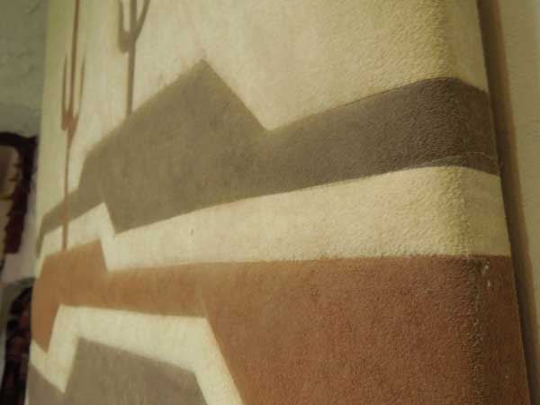 Vintage Fabric Art Cactus�A�r���e�[�W�@�T�{�e���̃t�@�u���b�N�A�[�g