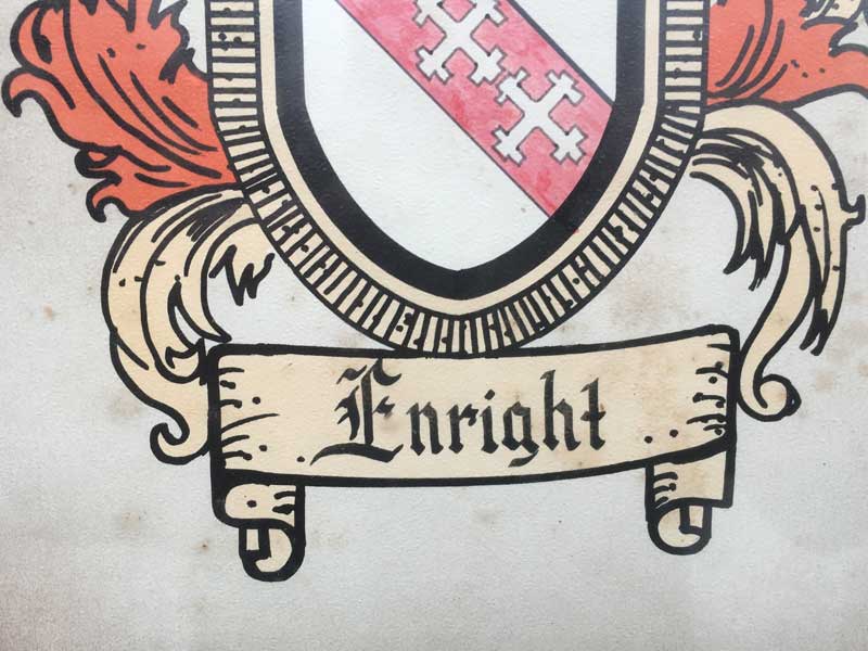 Antique�AVintage�AUsed Enright family crest Art/�Â���͂̃V���N�v�����g�A�[�g