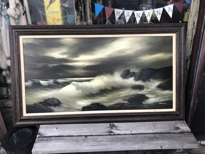 US Vintage�AAntique Art/Hardcore Ocean �A�n�[�h�R�A�ȋɊ��̊C�̊G�A���G 