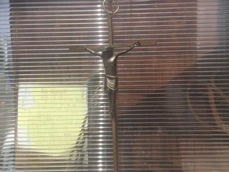 Vintage Used INRI �\���˂ɒ���t����ꂽ�C�G�X�E�L���X�g�̃E�H�[���f�R