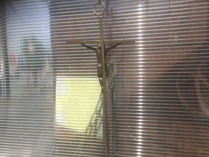 Vintage Used INRI �\���˂ɒ���t����ꂽ�C�G�X�E�L���X�g�̃E�H�[���f�R