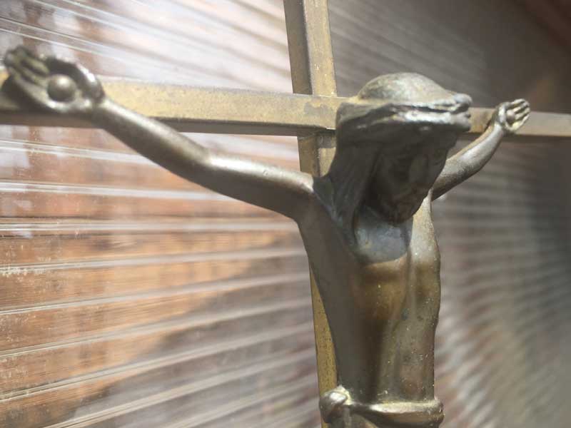 Vintage Used INRI �\���˂ɒ���t����ꂽ�C�G�X�E�L���X�g�̃E�H�[���f�R