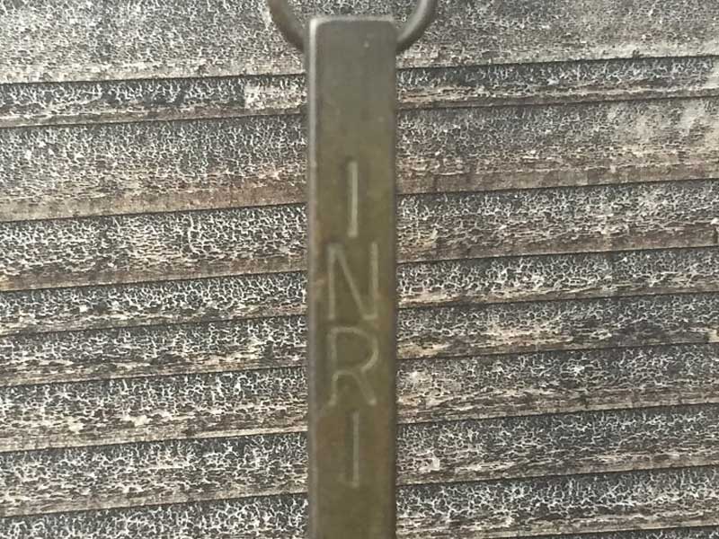 Vintage Used INRI �\���˂ɒ���t����ꂽ�C�G�X�E�L���X�g�̃E�H�[���f�R