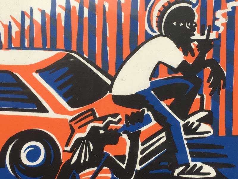 Kads Miida/ Flamin' Go SILK SCREEN PRINT �J�b�Y �~�C�_ �V���N�X�N���[���@�V���A���i���o�[��