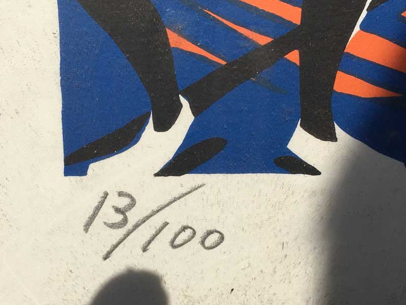 Kads Miida/ Flamin' Go SILK SCREEN PRINT �J�b�Y �~�C�_ �V���N�X�N���[���@�V���A���i���o�[��