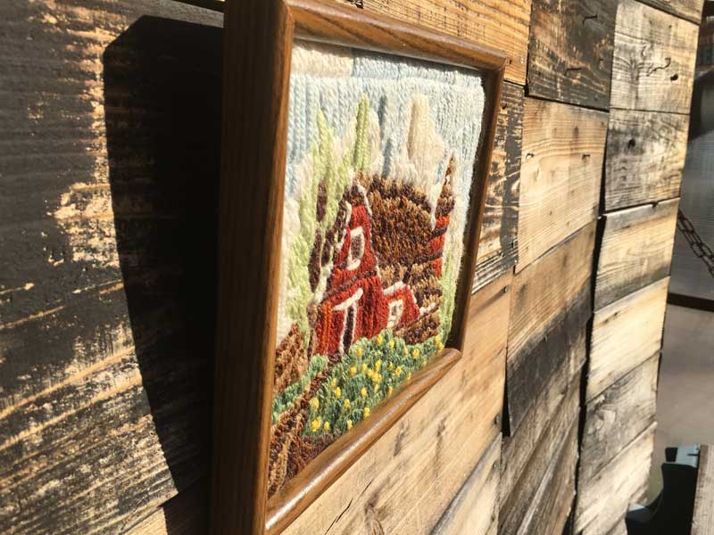 Vintage Used Needle Craft Art�AHome�@Wall Deco �j�[�h���N���t�g ��|�A�[�g �c�ɂ̉Ƃ̃E�H�[���f�R