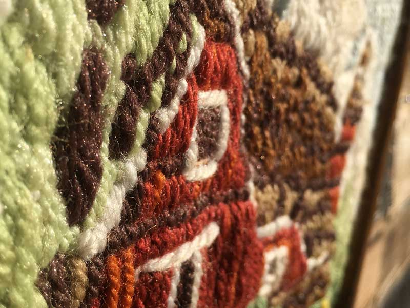 Vintage Used Needle Craft Art�AHome�@Wall Deco �j�[�h���N���t�g ��|�A�[�g �c�ɂ̉Ƃ̃E�H�[���f�R