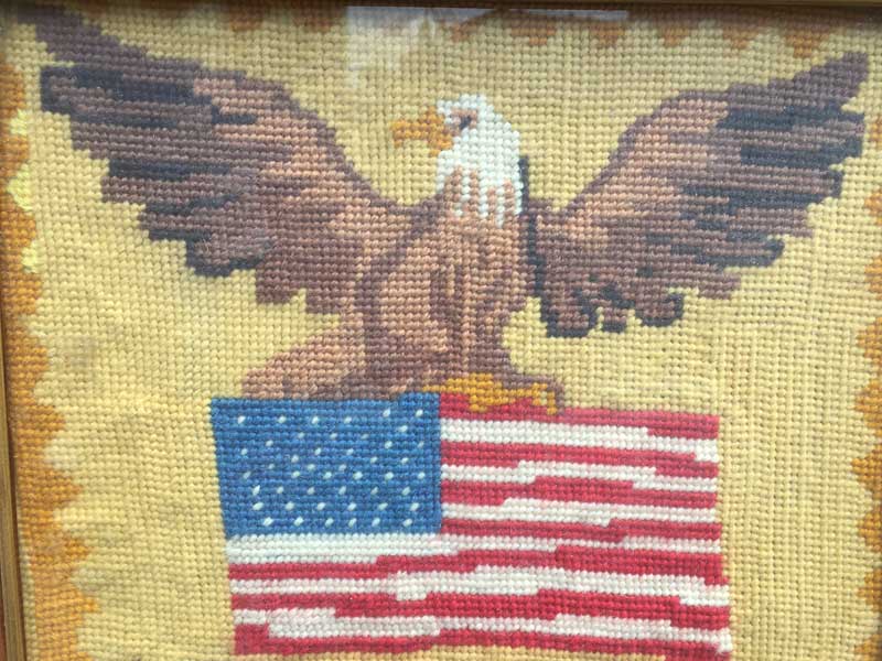 Vintage Used Needle Craft Art/Pledge of Allegiance �A�����J���O�� �����̐����̃j�[�h���E�N���t�g�E�A�[�g