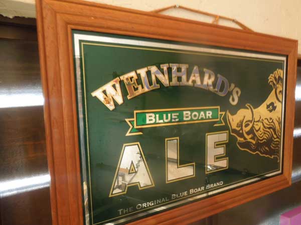 Vintage Deadstock Pub Mirror BLUE BOAR ALE�A�r���e�[�W�@�f�b�g�X�g�b�N�p�u�~���[