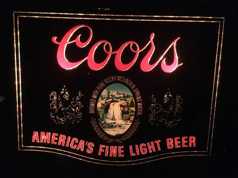 Vintage Pub Mirror Coors American's Fine Light Beer 、ビンテージ 