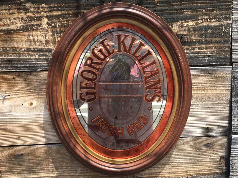 Vintage Pub Mirror GEORE KILLIAN'S IRISH REDAre[W ñA[g[Ñpu~[