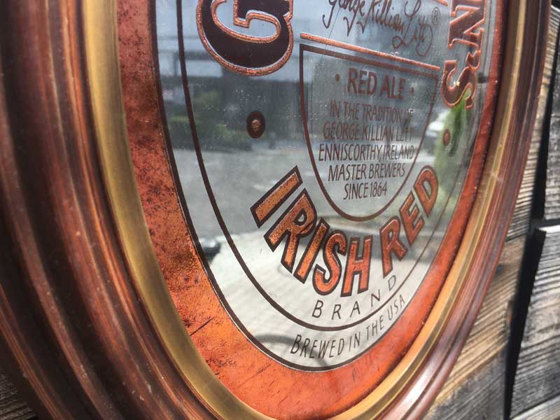 Vintage Pub Mirror GEORE KILLIAN'S IRISH RED�A�r���e�[�W �n�̃A�[�g���[�N�̃p�u�~���[