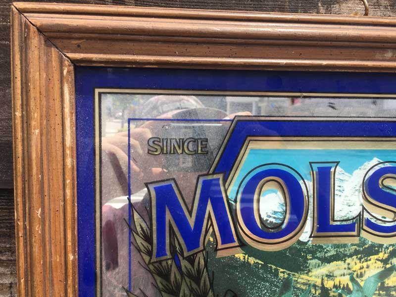 Vintage Pub Mirror MOLSON CANADA NORTH AMERIA'S OLDEST BREWERY�A�r���e�[�W �p�u�~���[