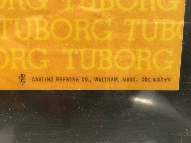 Vintage Pub Mirror TUBORG BEER 、ビンテージ ツボルグの電飾パブミラー